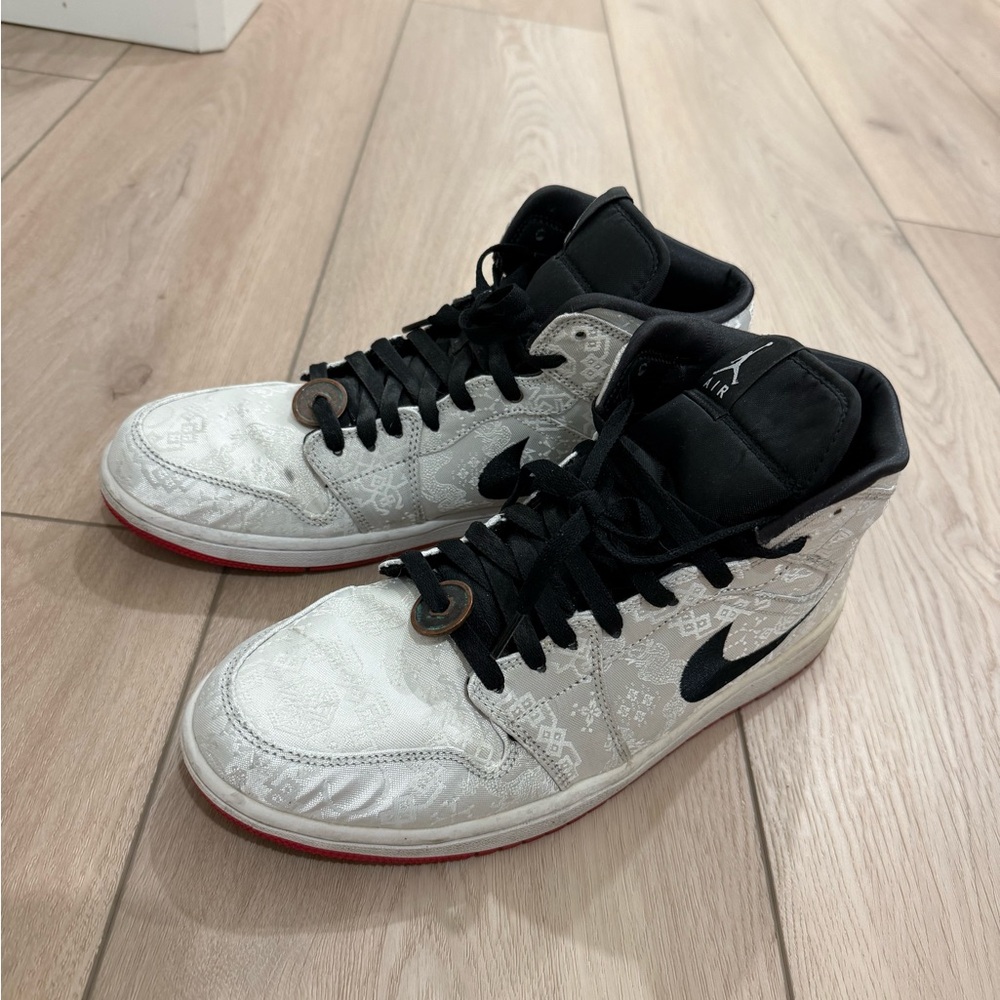 Nike Men AJ1 High CLOT Stylish Black and White High-Top Sneakers